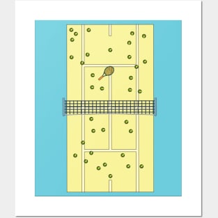 Tennis court for enthusiastic tennis players Posters and Art